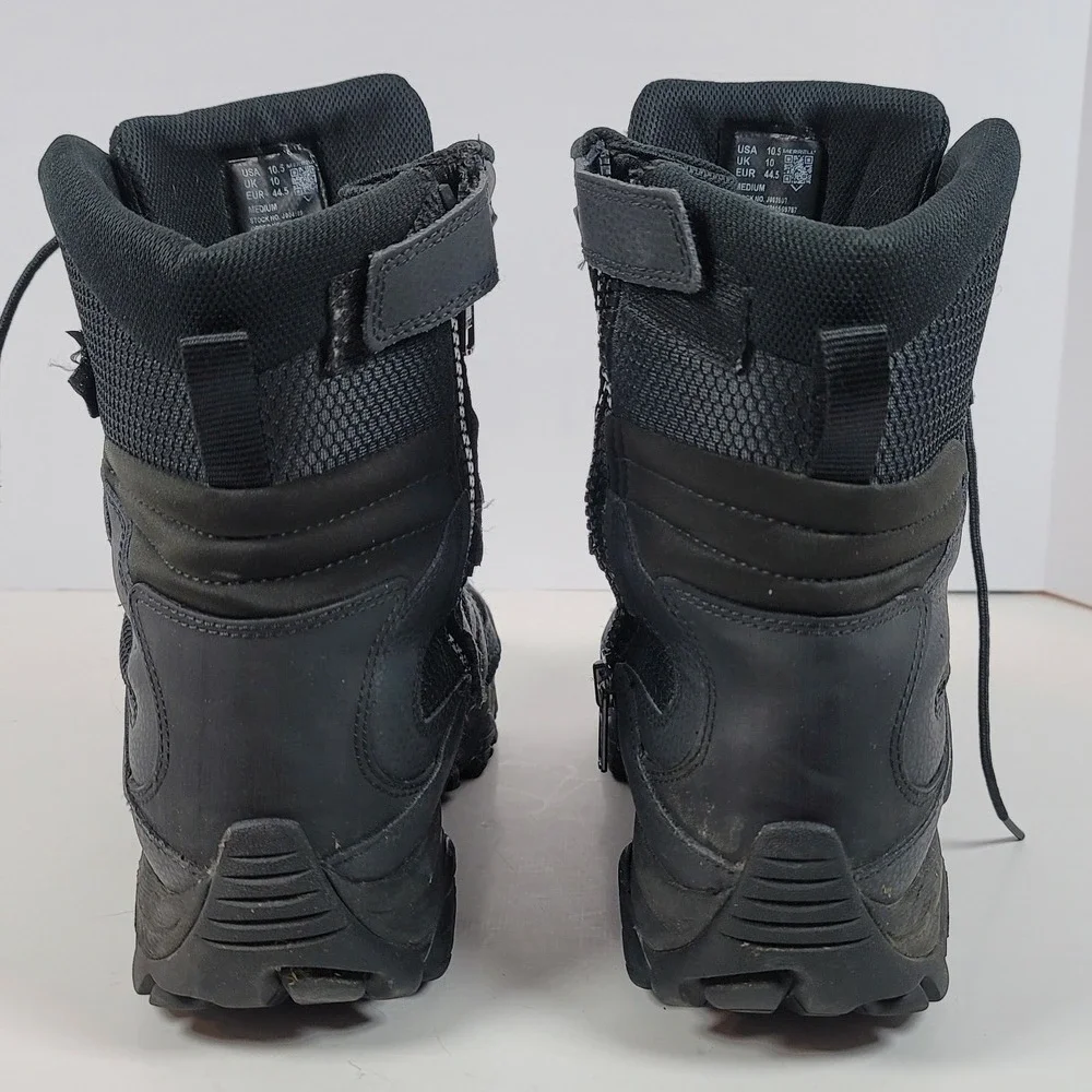 Merrell Tactical Moab 2 8 Waterproof Side Zip Boots Black J004109 Mens 10.5 M